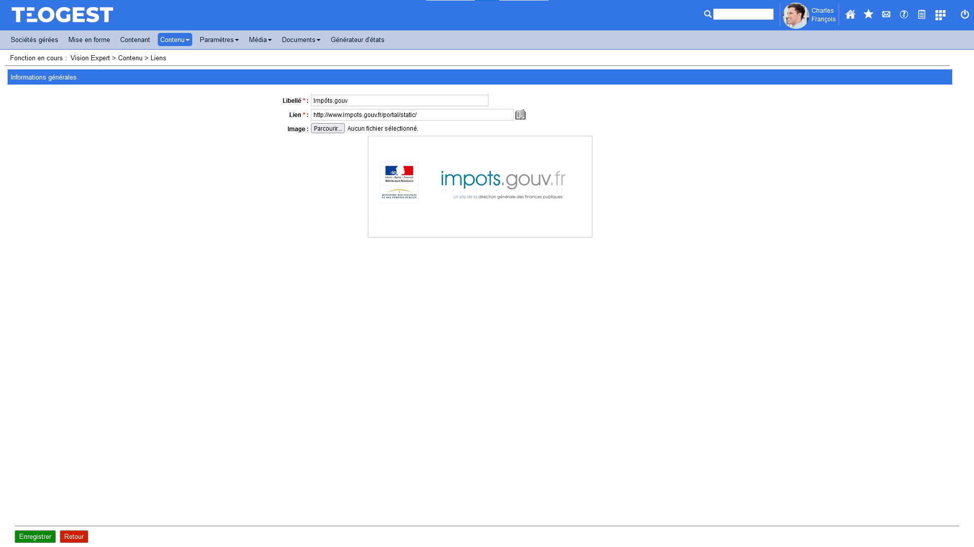Ajout de liens vers dautres sites accessibles directement dans la page daccueil